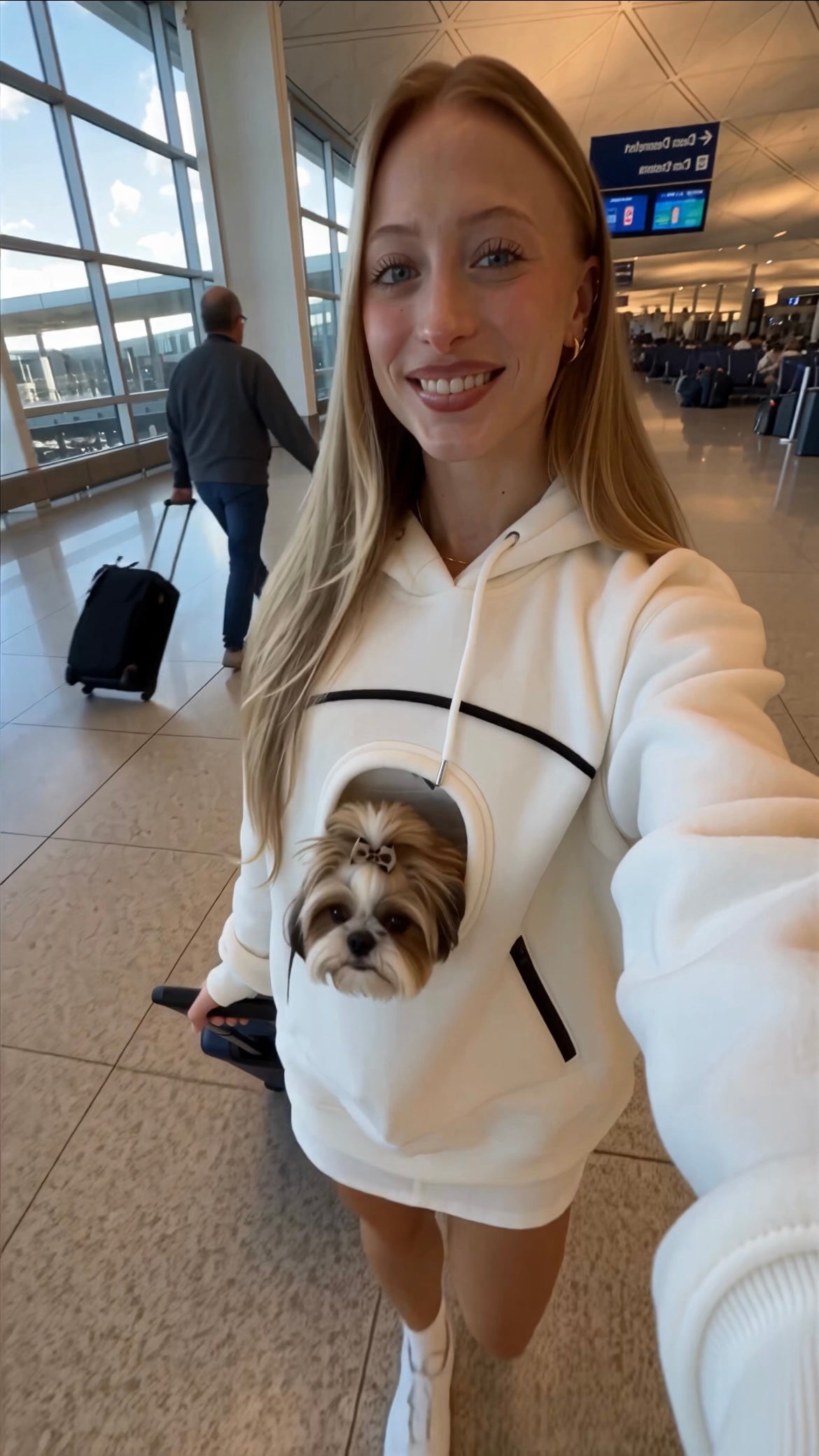 Pet Hoodie Carrier My Pawcket - Pet Carrier Hoodie for Small Dogs and Cats, Hands Free Dog Carrying Sweatshirt, Cozy Pet Pouch Hoodie for Puppy and Cat Travel