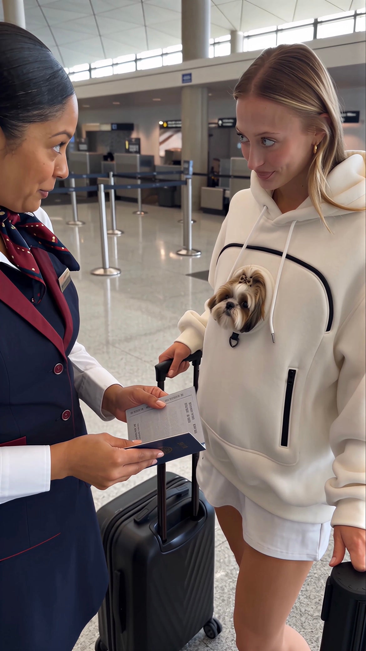Pet Hoodie Carrier My Pawcket - Pet Carrier Hoodie for Small Dogs and Cats, Hands Free Dog Carrying Sweatshirt, Cozy Pet Pouch Hoodie for Puppy and Cat Travel