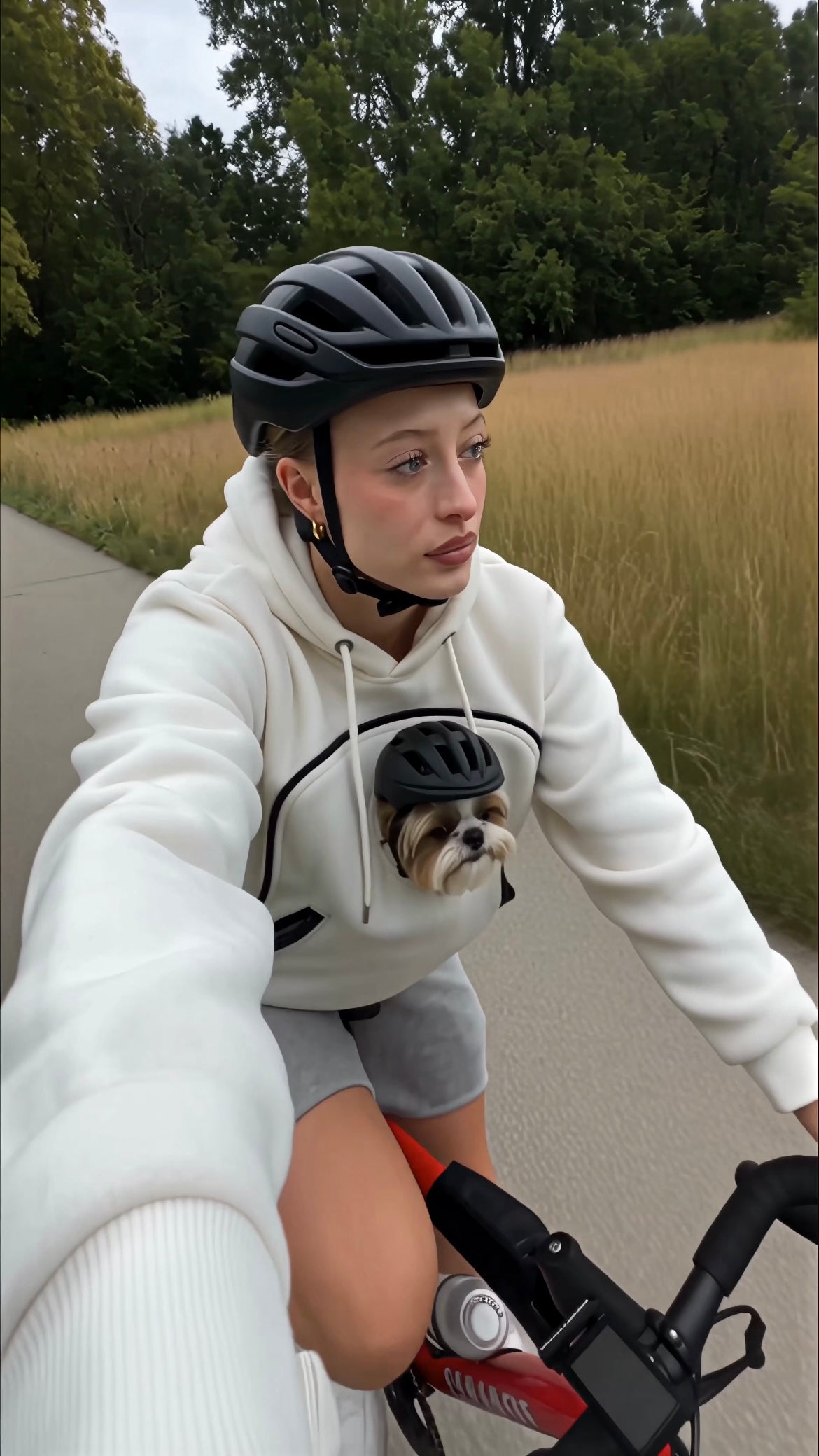 Pet Hoodie Carrier My Pawcket - Pet Carrier Hoodie for Small Dogs and Cats, Hands Free Dog Carrying Sweatshirt, Cozy Pet Pouch Hoodie for Puppy and Cat Travel