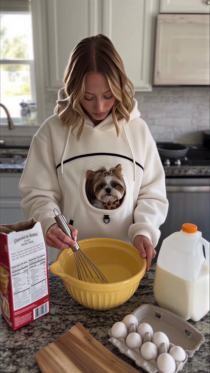 Pet Hoodie Carrier My Pawcket - Pet Carrier Hoodie for Small Dogs and Cats, Hands Free Dog Carrying Sweatshirt, Cozy Pet Pouch Hoodie for Puppy and Cat Travel